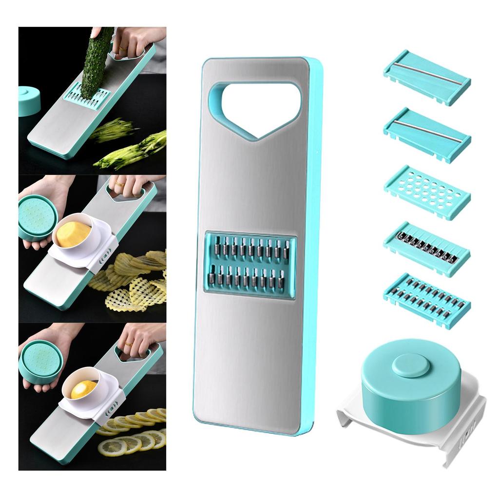 Veggie Mandoline Slicer Shredder Interchangeable Blades Set Potato Grater for Salad Potatoes Cucumber Carrots Ginger
