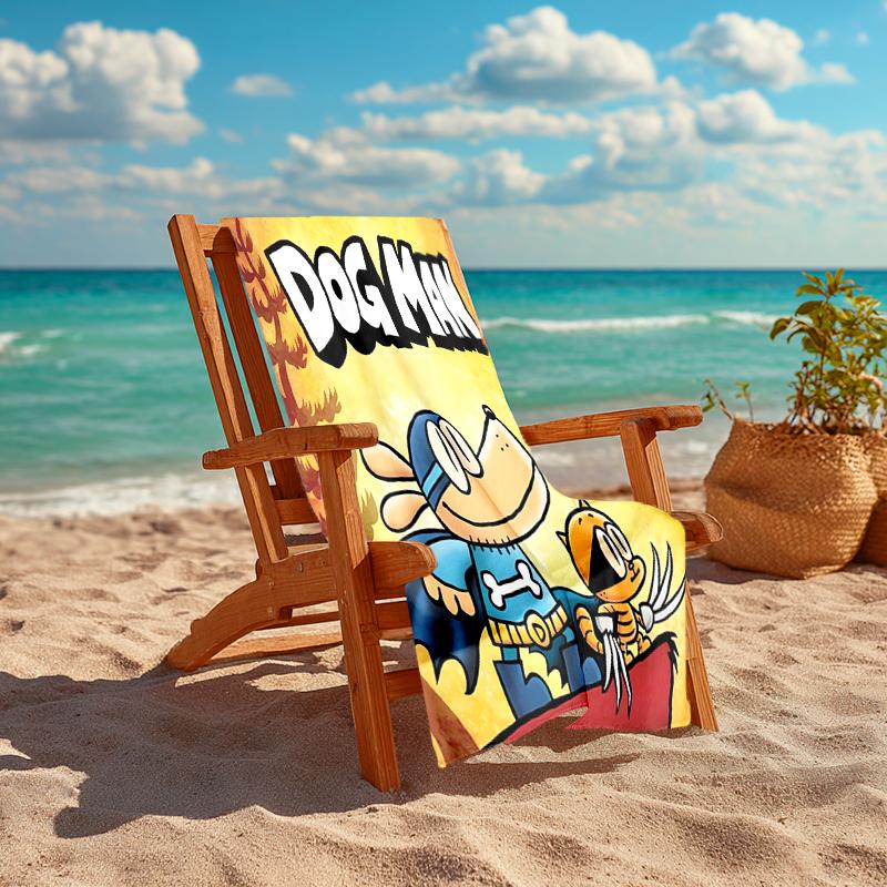 1pc DogMan1 Beach Towel, Comfortable and Thick, and Swimming/Bath/Picnic/Camping Towel, Suitable for Seaside Beaches