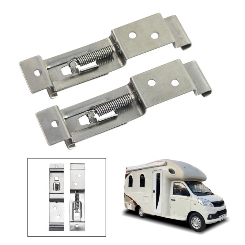 Rvs Auto Kenteken Frame Houder Trailer Nummerplaat Clips Lente Beugel Cover Vaste Accessoires 1 Paar