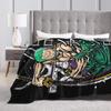 Luffy Roronoa Zoro Blanket Anime  Wool Novelty Warm Throw Blankets for Home Restaurant Autumn/Winter,