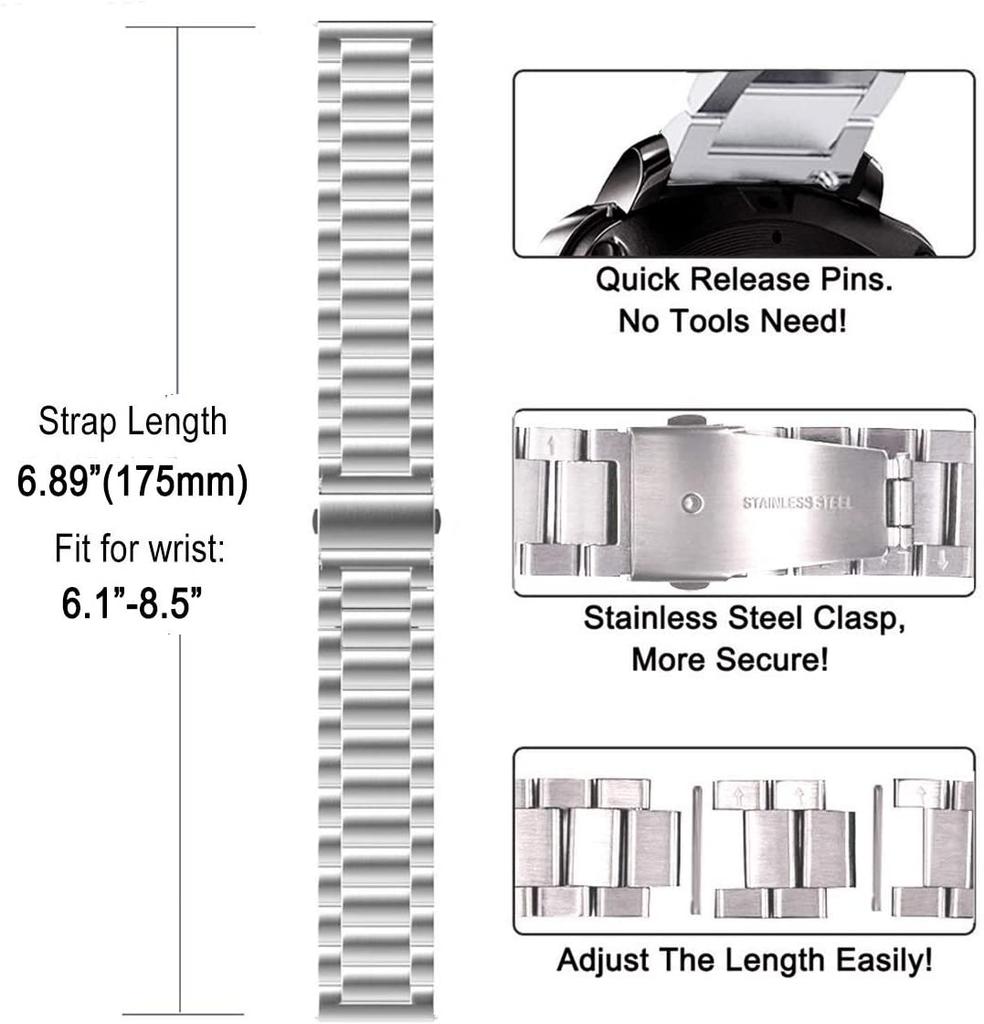 22mm Metal Watch Strap For KOSPET TANK M3 Ultra/M3/M2 Watchband TANK T3 Ultra/T3/T2 Smartwatch Band Bracelet Wristband