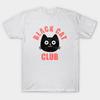Asiatische Größe Baumwolle Unisex T-Shirt Druck T-Shirt Schwarze Katze T-Shirt No-Cut Druck Reguläre Passform