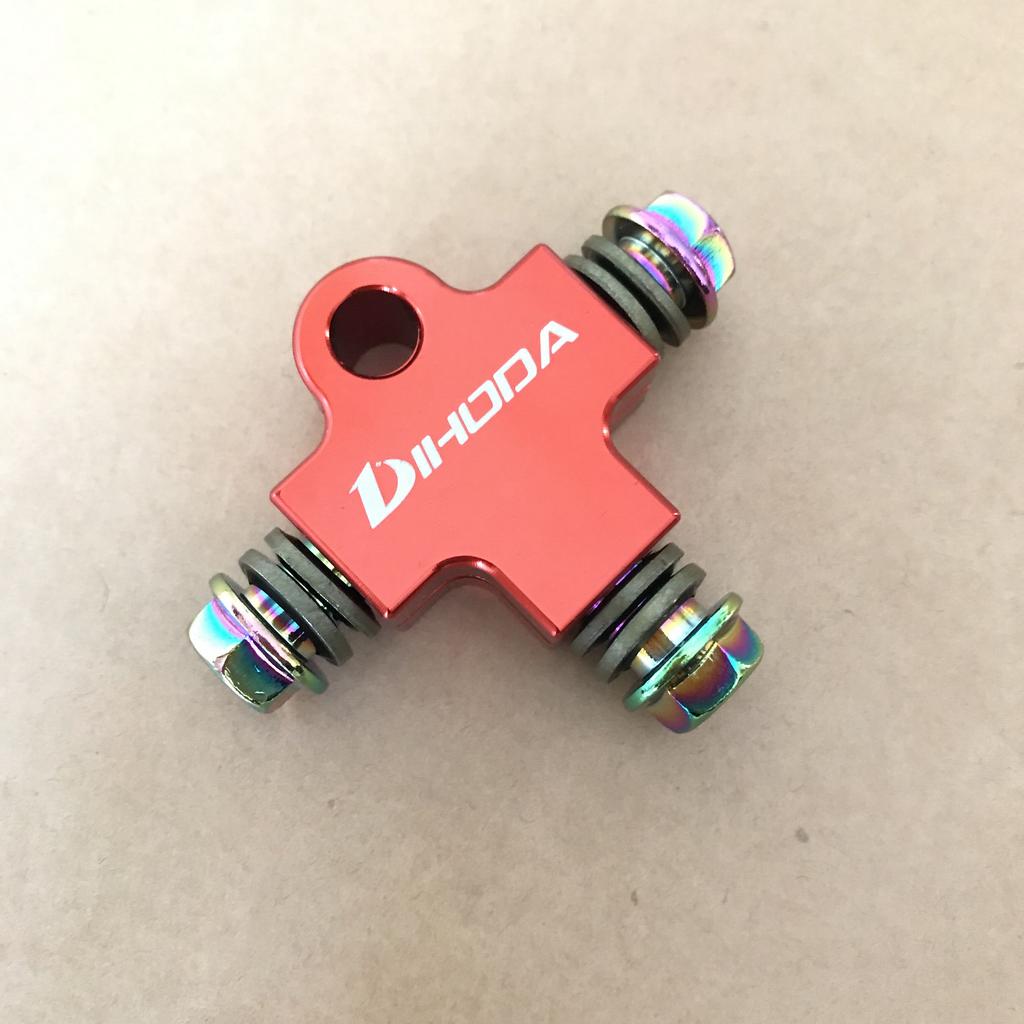 Tubo Flessibile Olio Freno Idraulico per Moto Raccordo a T Connettore a T Adattatore a 3 Vie per Sistema Frenante Dirt Pit Bike ATV
