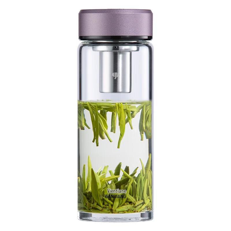 WANXIANG Single-Layer Portable Glass Water Bottle