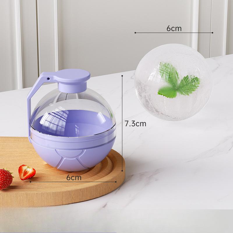 

A Magic Tool for Making Ice Hockey: A Large Round Ball for Home Use A Silicone Hand Grenade and An Ice Cube Mold фіолетовий