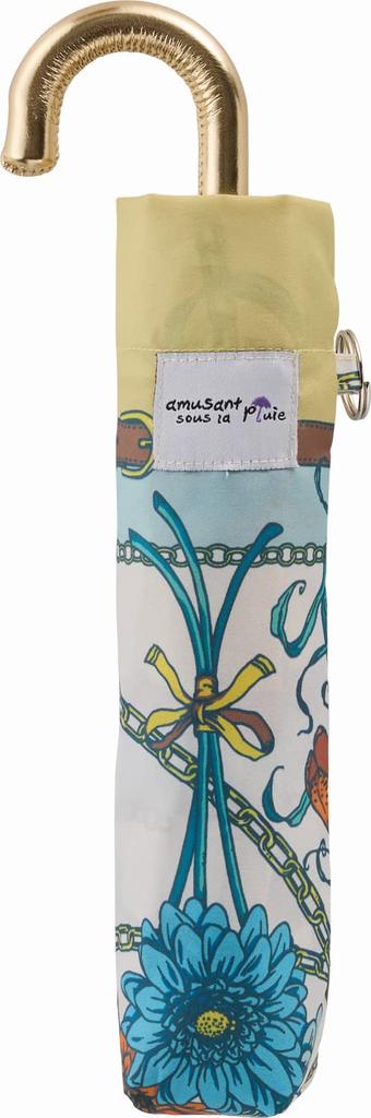 Miyajima Folding Umbrella 55cm Windproof Bone Chain Scarf Yellow Hand Open UV Protection Coating [12830]