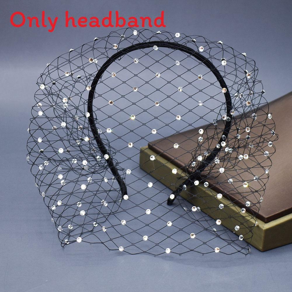 Fashion Headband Mesh With Rhinestone Decoration For Party And Dance Up Dress