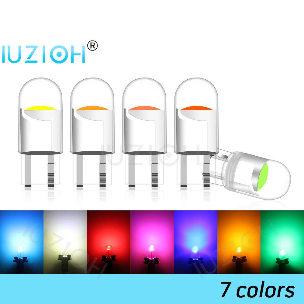 IUZIOH 6PCS 12V 24V T10 Led Lamp W5W WY5W 194 Bulb 5W5 License Plate Interior Dome Door White Red Reading Auto Car Truck Lights