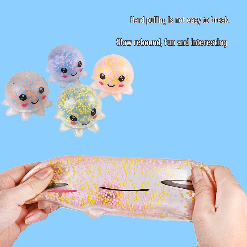 Luminous Octopus Squeeze Toy - Stress Relief for Adults & Kids, TPR Decompression Toy