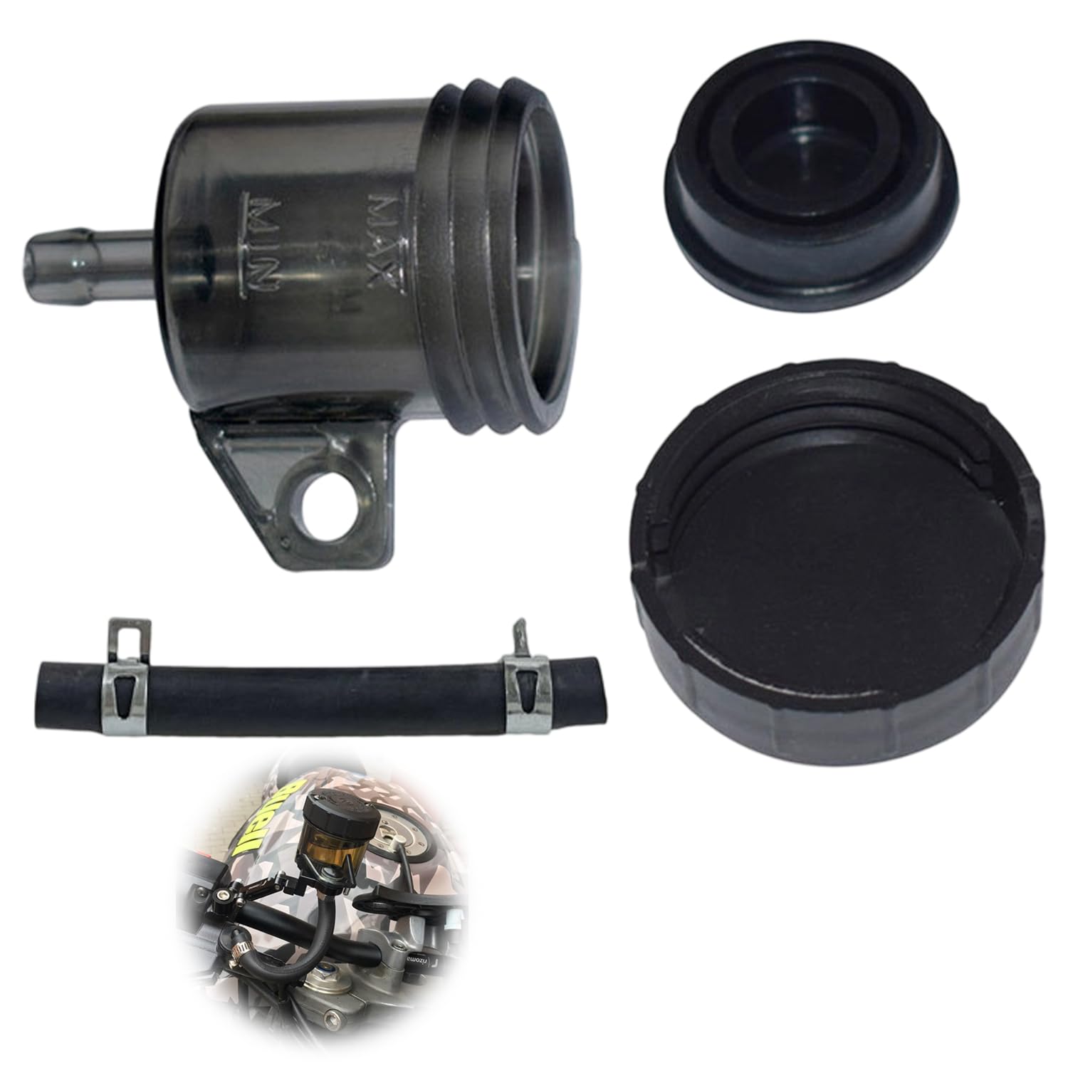 

ADOFUN Главный цилиндр тормоза бачок сцепления бачок гидравлической тормозной жидкости прозрачный