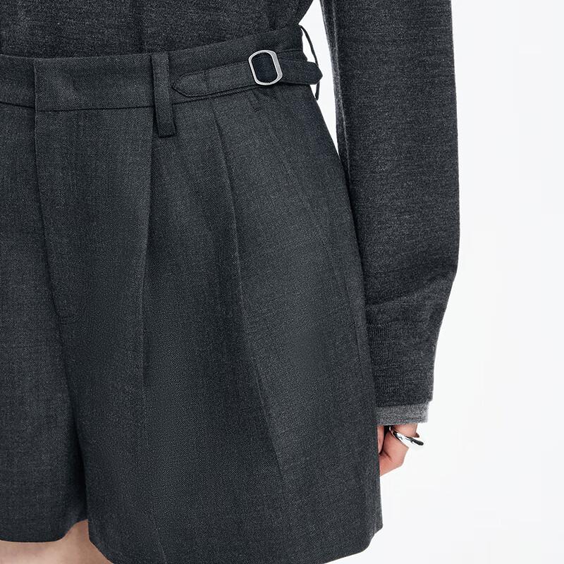 JNBY Women's Loose Fit Straight-Leg Wool Blend Shorts