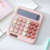 High Sensitivity Button 12 Digit Calculator Large LCD Display Candy Colored Calculator  School Use