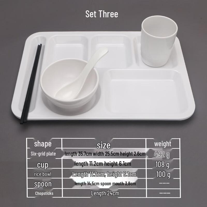 Commercial Melamine Rectangular Cafeteria Tray