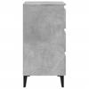 Nightstand with Metal Legs Concrete Grey 40 X 35 X 69 Cm