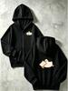 Kinder Kapuzenjacke mit Reißverschluss Niedliche Cartoon-Ente mit Toast Grafik Langarm Kapuzenpullover für Jungen Mädchen Tägliches Streetwear Outfit