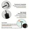 3 Color Touch Control Cordless LED Desk Lamp, Rechargeable Alloy Nordic Ambient Night Light for Bar Home Restaurant