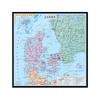 Denmark Map City Map In Russian Language Map Canvas Painting Wall Art Poster Home Decoration