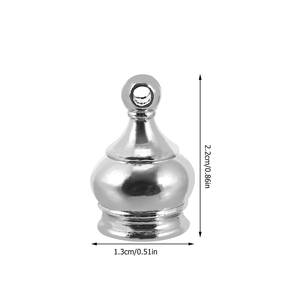 

8Pcs Crown Shape Screw Caps M10x1 Decorative Finial Knobs Lamp Shade Replacement Brass Lamp Accessories for Home Decor срібний