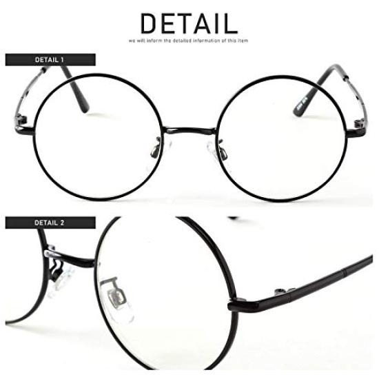 Sunglasses for Men and Round Silver X Clear [Ragstyle] Women, Shape, Unisex, Pm-9773