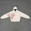 Unisex Oversized Hooded Cotton Sweatshirt With Floral Embroidery Winter Warm Casual Streetwear