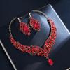 Vintage Luxury Crystal Necklace & Earrings Set for Banquet 2025