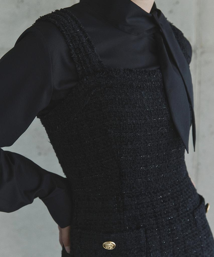 Your Tweed Mini Dress / Black