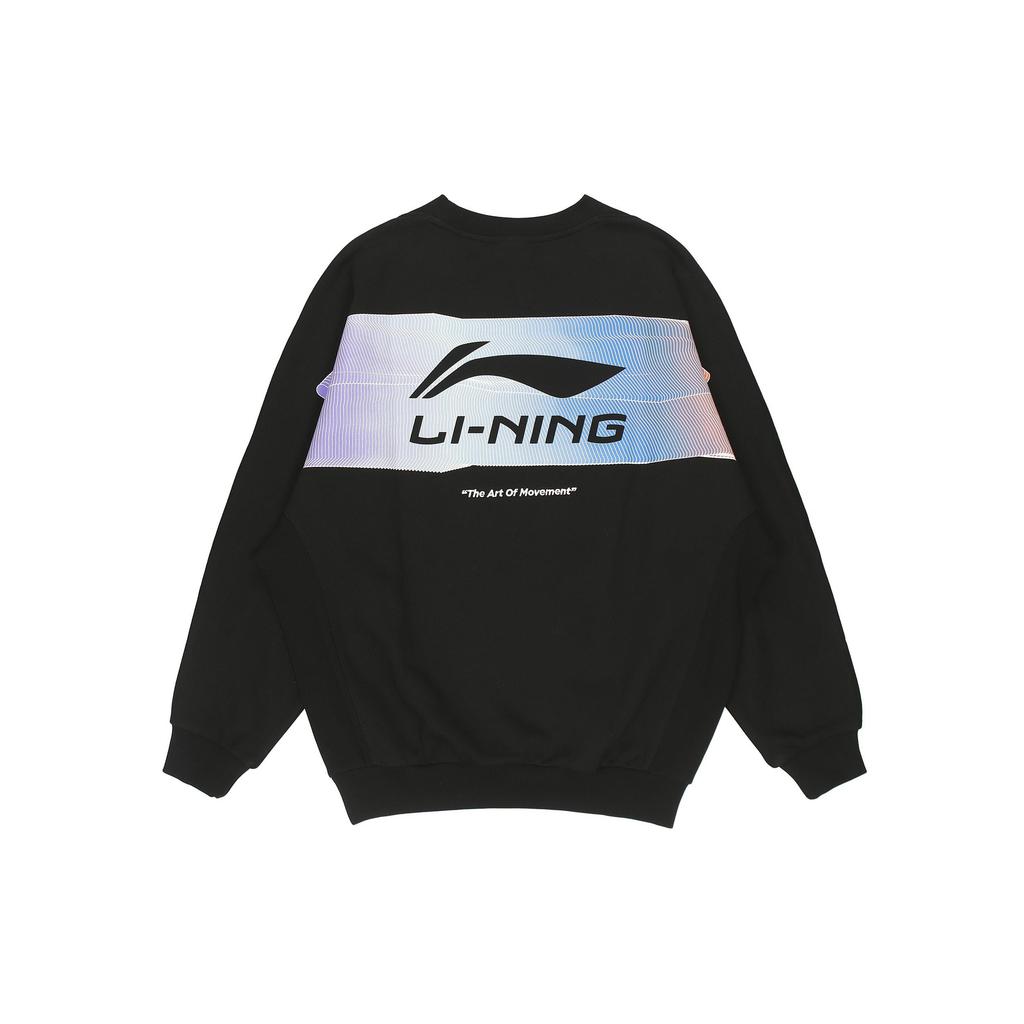 Li Ning Sweatshirts Men's Black Crew Neck Moderate Regular AWDR207-1