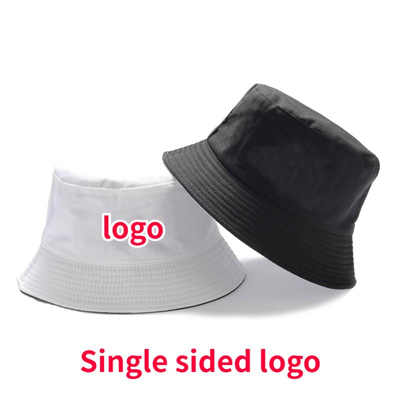 Wendbarer Bob-Mann Sommer-Eimerhüte Herren Damen Baumwolle Fischerkappen Outdoor Jubiläum Chapeau Panama-Hut Benutzerdefiniertes Logo gray