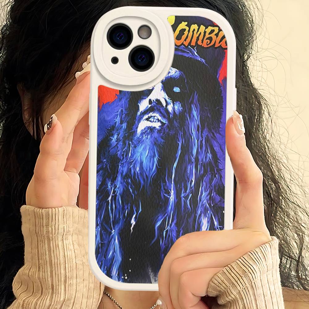 Retro Singer R-Rob Z-Zombie Phone Case For IPhone 16 15 14 13 12 11 Pro Max Plus Soft Leather Cover
