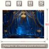 A Blue and Gold Stage Screen Background for Photo Booths, Living Rooms, Festivals, General Holidays