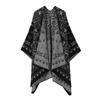 Elegant Vintage Shawl Cape Double-sided Tassel Split Travel Warmth