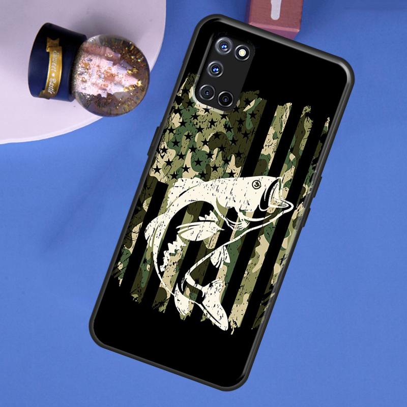 Bass Fishing Lake Fisherman Phone Case For Oppo A40 A60 A80 A16 A76 A96 A91 A15 A17 A57S A18 A38 A58 A78 A98 A74 A94 A54 OPPO A60 4G