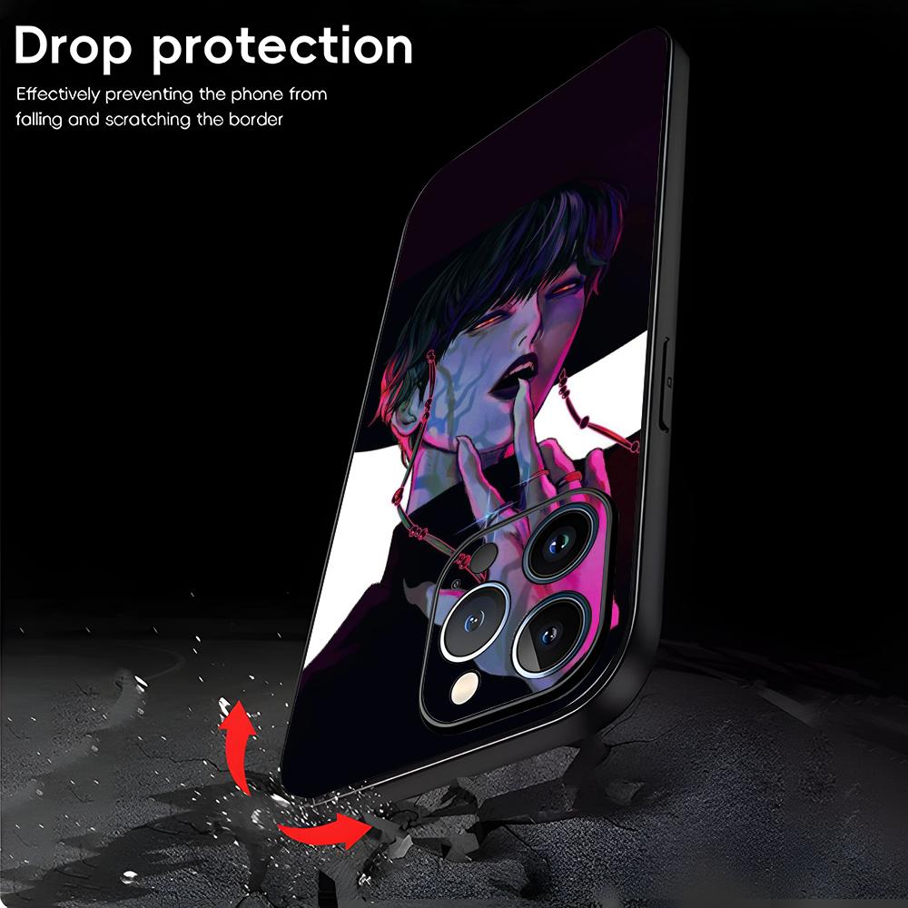 KPop Lovci démonů Jinu Pouzdro na telefon pro iPhone 16 16e 15 14 13 12 11 XS XR Plus Mini Pro Max Měkký černý Nárazuvzdorný kryt