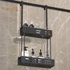 Shower Caddy Hanging Storage Rack Strong Load-bearing Easy Assembly Double Layer Bathroom Organizer Basket