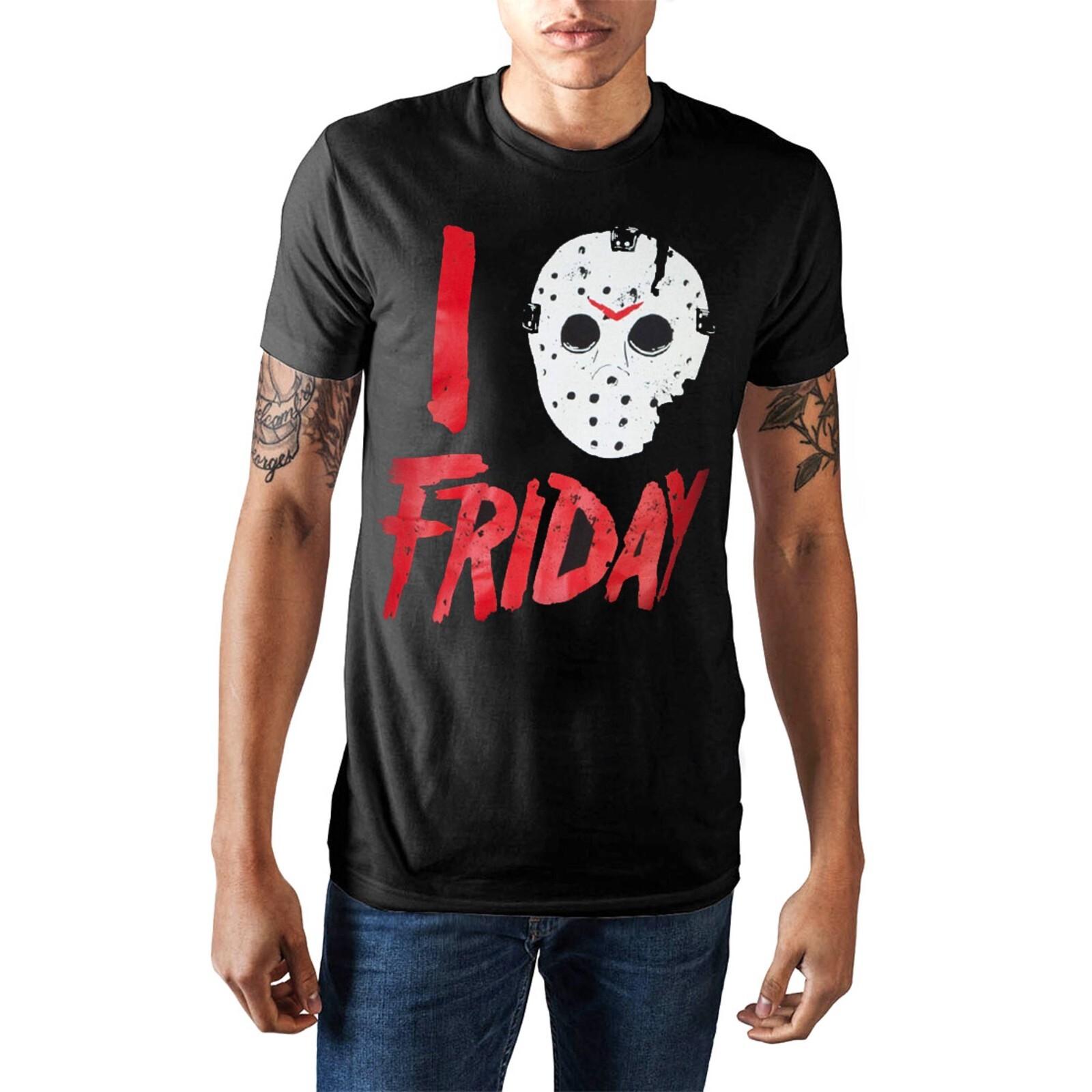 Friday the 13th I Love Friday Jason Voorhees Mask Men s Shirt (XL) - NWT XXXL