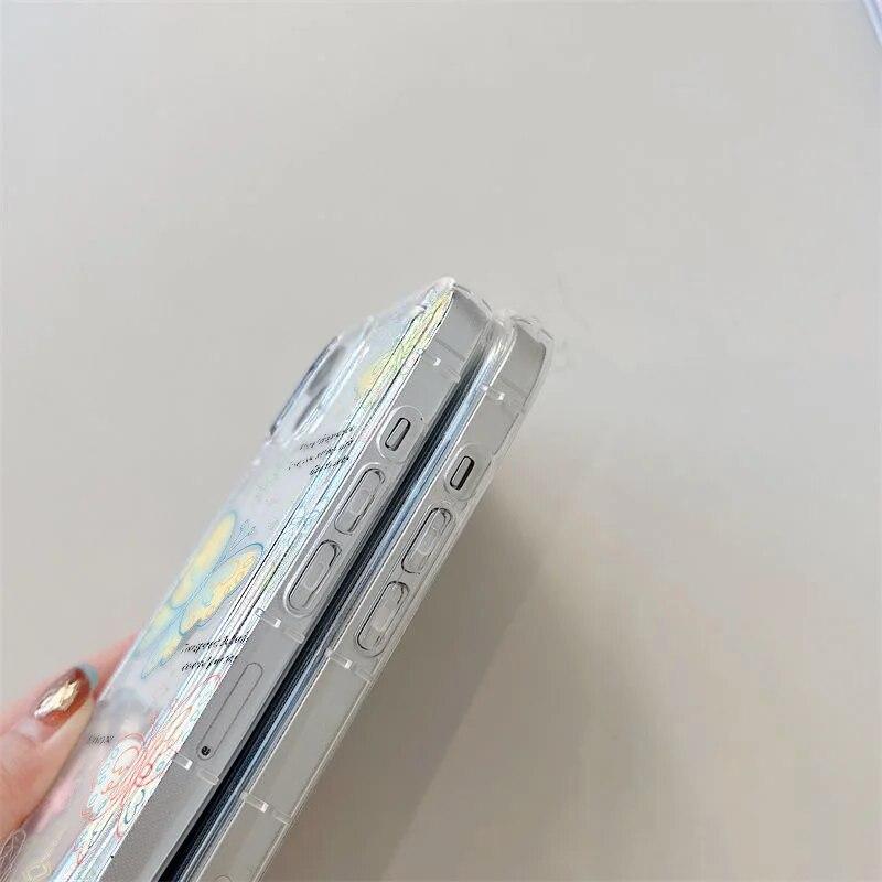 Niedliche Ständerhalterung Handyhülle für iPhone 15 Pro Max Hülle iphone 11 12 13 14 Pro XS Max XR X 7 8 Plus SE Klare Weiche Hülle