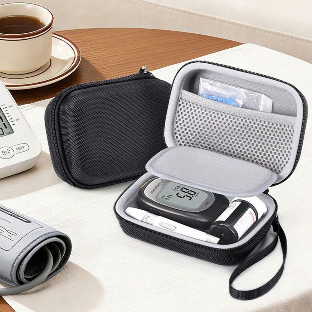 Portable Blood Glucose Meter Case Hard Shell Insulin Pen Carrying Bag Home