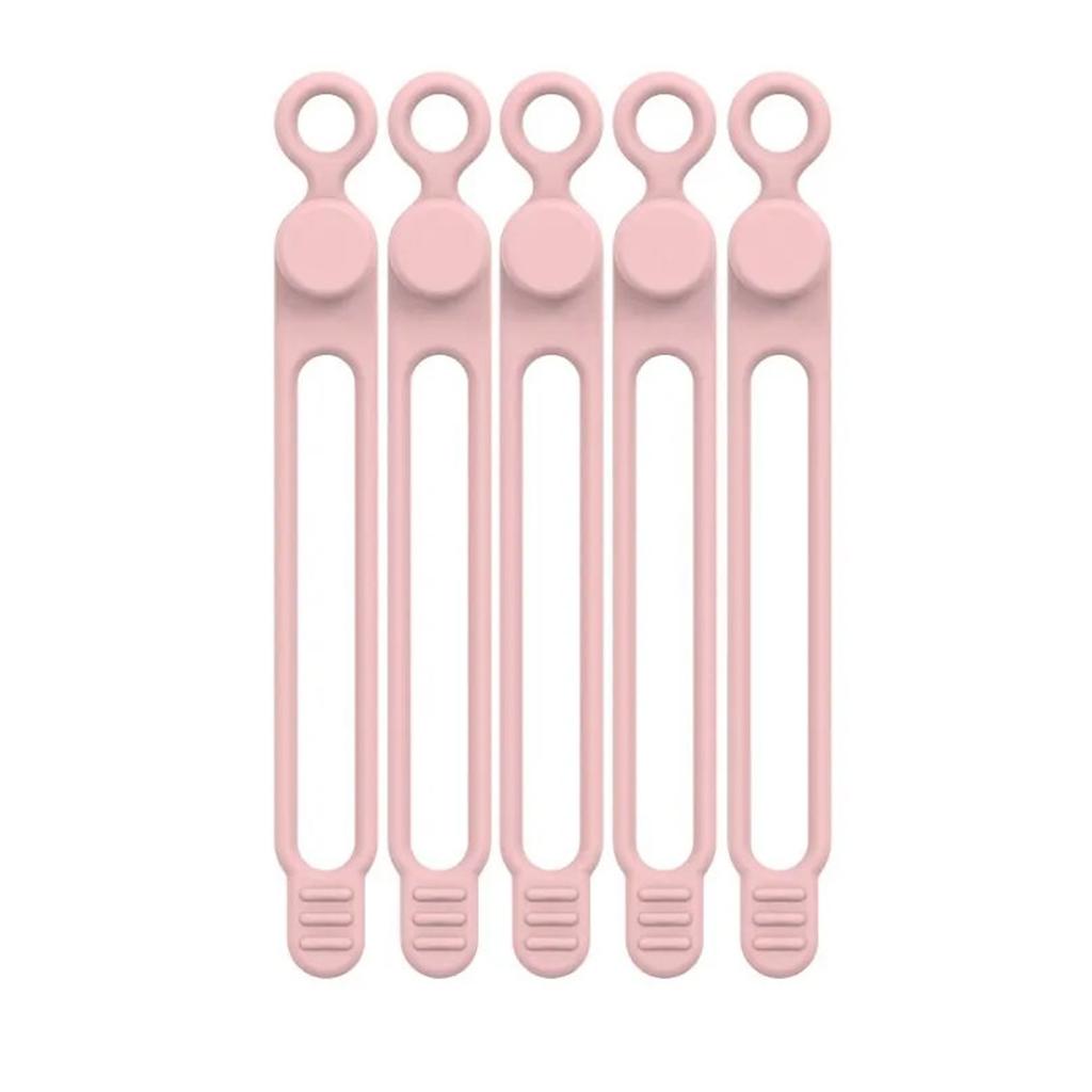 25pcs Silicone Cable Strap Wire Organizer For Bundling Headphone Phone Charger Computer Cords Reusable Cable Ties Cord Winders