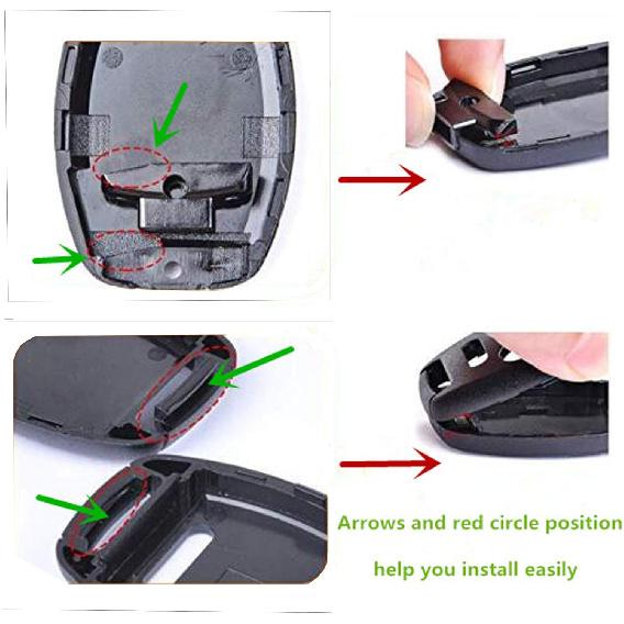 Replacement for 3+1 Buttons Keyless Entry Remote Honda Key Fob Case Fit for Honda 2008-2012 Accord 2006-2013 Civic EX 2009-2015 Pilot Fit for Honda