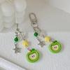 Crystal Beaded Elegant Phone Charm Stylish Keyring Red Green Phone Lanyard Cute 3D Y2K Cute Fruit Pendant Cellphone Strap
