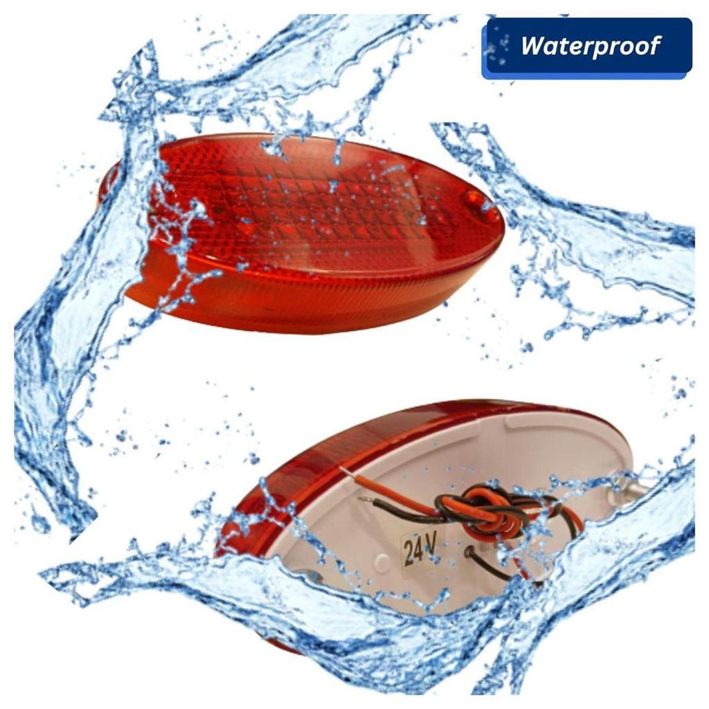 2PCS LED Side Marker Lights 24V Waterproof Red Chicken Lights Universal Trailer Clearance Lamps for Semi Truck Cargo