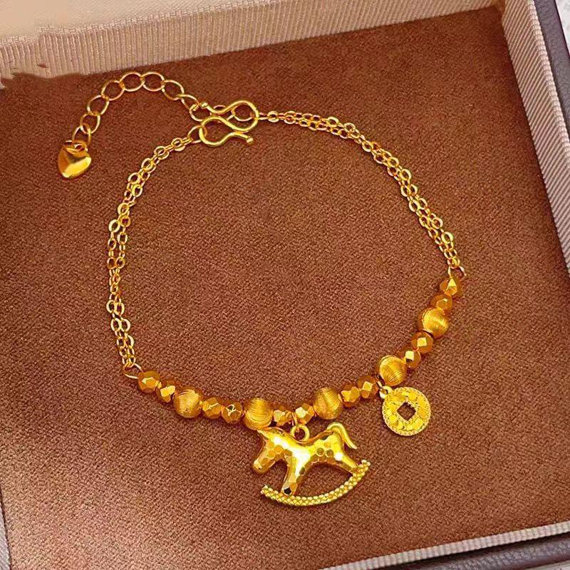 Shajin Jewelry Cat s Eye Gold Bead Bracelet for Women