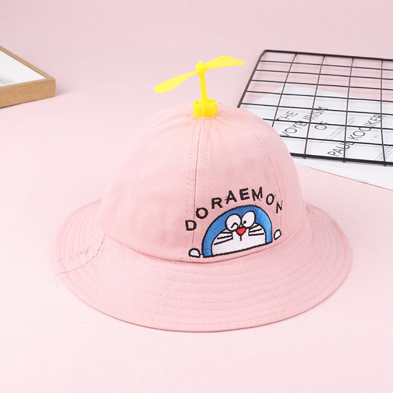 Doraemon Kleiner Propeller Kinder Baby Fischerhut Netzmütze Cartoon Sommer Outdoor Strandhut Sonnenschutzhut Eimerhut