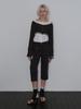 CHOIAE Garter Capri Pants - Black