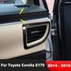 For Toyota Corolla E170 2014 2015 2016 Matte Car Front Side Upper Air Condition Vent Outlet Cover Trim Interior Accessories