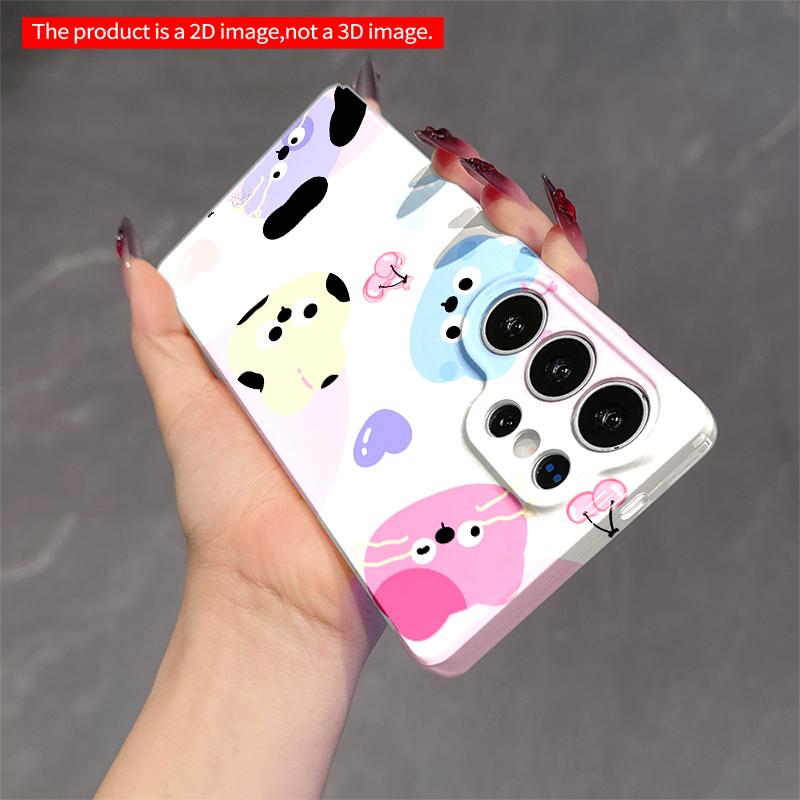 2DFlat Samsung Phone Case Pastel Animal Friends Phone Case Applicable To Galaxy S22 S23 S24 S25ULTRA S26 A12 A13 A14 A15 A16  A34 A35 A54 A55
