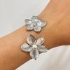 Stainless Steel Flower Bracelet Spliced Flower Cuff Bracelet Charm Bracelet  Female Accessories
