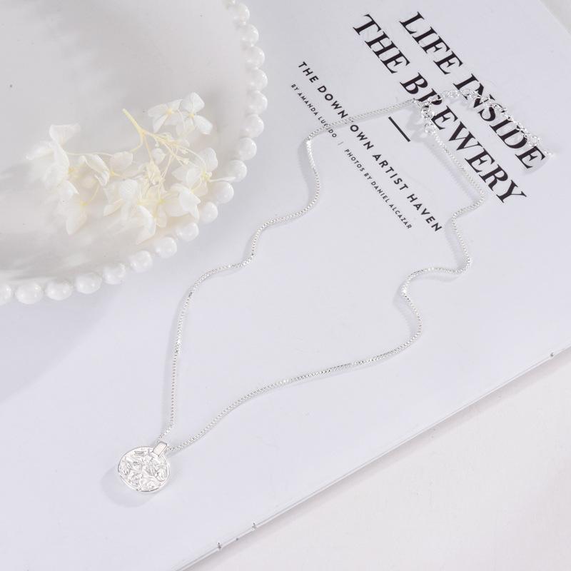 Popular 925 Silver Sparkling Round Necklace For Women Fine Jewelry Wedding Party Birthday Gift