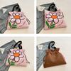 Large Capacity Flower Shoulder Bag Korean Style Printed Handbag Lightweight Cloth Tote Bag  Outdoor