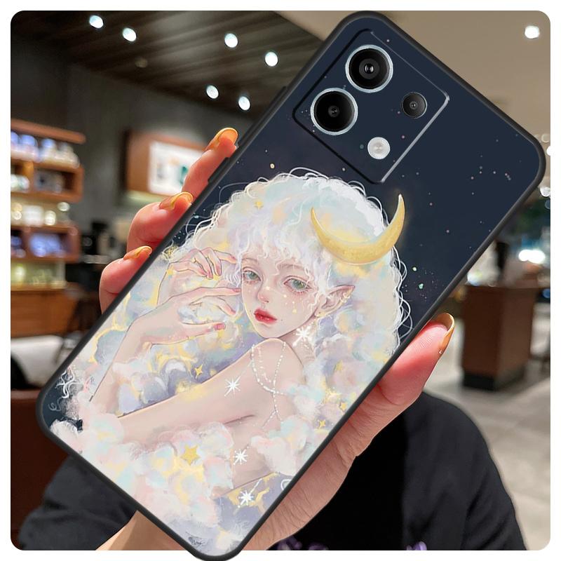 Cute And Beauty Girl Color Painting Case For Xiaomi Redmi Note 13 12 9 10 11 14 15 Pro Plus Cover For Redmi 14C 10C 12C 13C 15 C